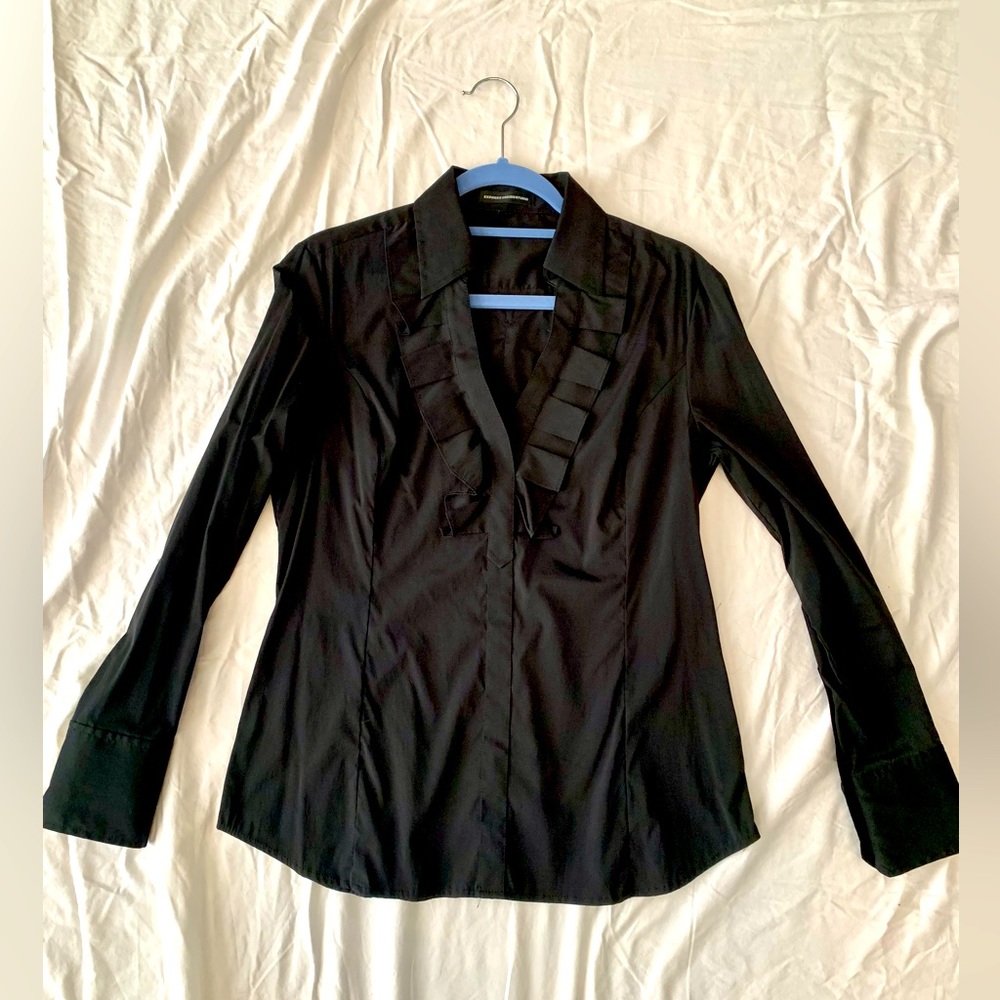 Express Design Studio Ruffle Blouse